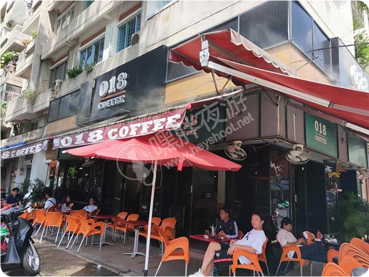 胡志明018咖啡抱店铺外景实拍